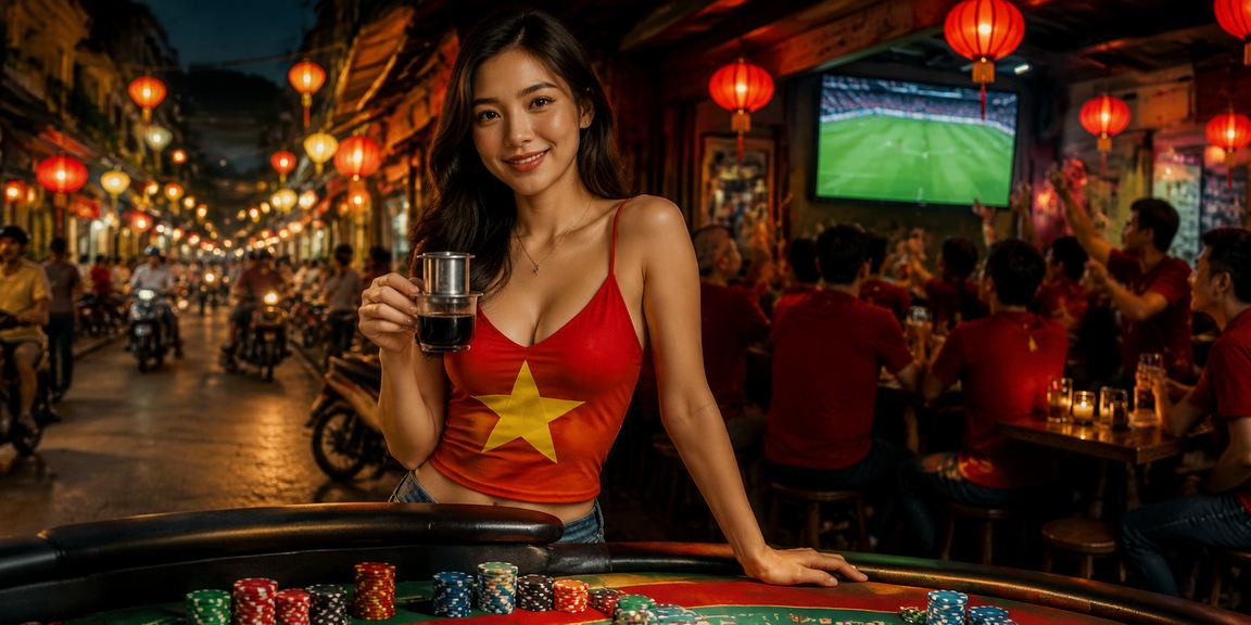 Không gian giải trí casino kết hợp cà phê phong cách Hà Nội