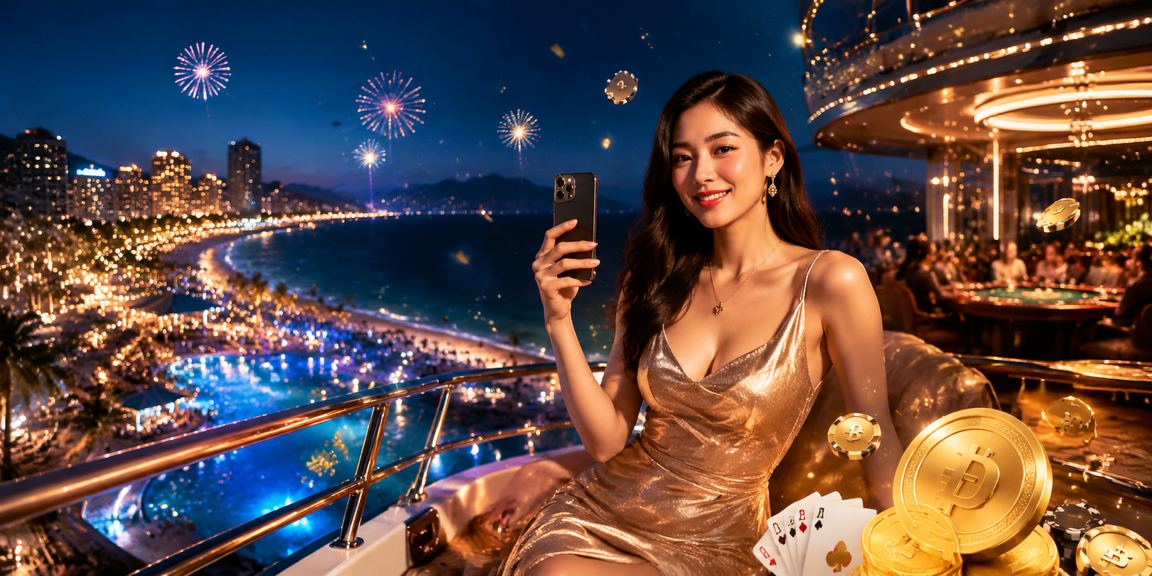 Người chơi tại bãi biển Nha Trang thư giãn với game bài trực tuyến trên điện thoại